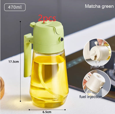 470ML Olive Oil & Vinegar Sprayer – 2-in-1 Glass Dispenser for Cooking & BBQ | Kitchen Gadget