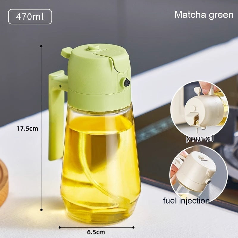 470ML Olive Oil & Vinegar Sprayer – 2-in-1 Glass Dispenser for Cooking & BBQ | Kitchen Gadget