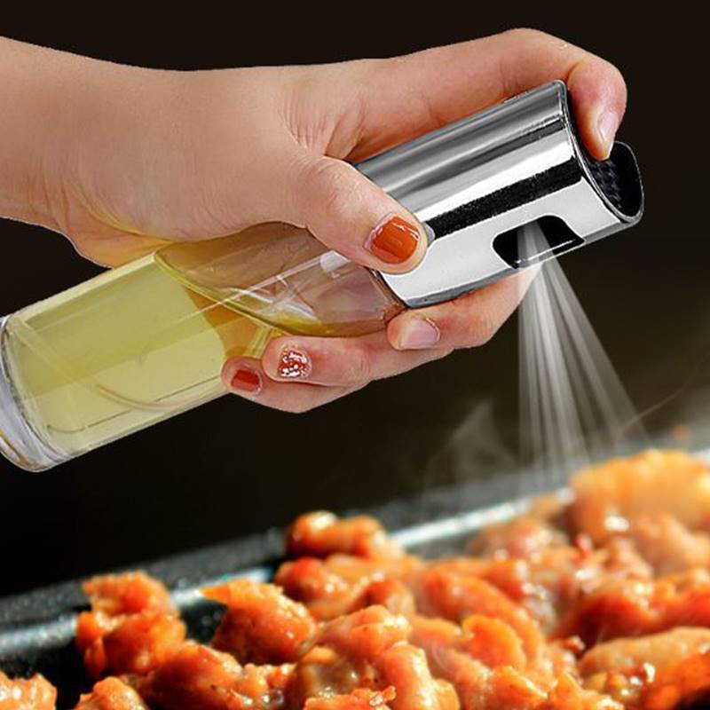 Oil & Vinegar Spray Bottle Refillable Pump Sprayer for Cooking, BBQ, Baking | Leakproof Kitchen Oil Dispenser