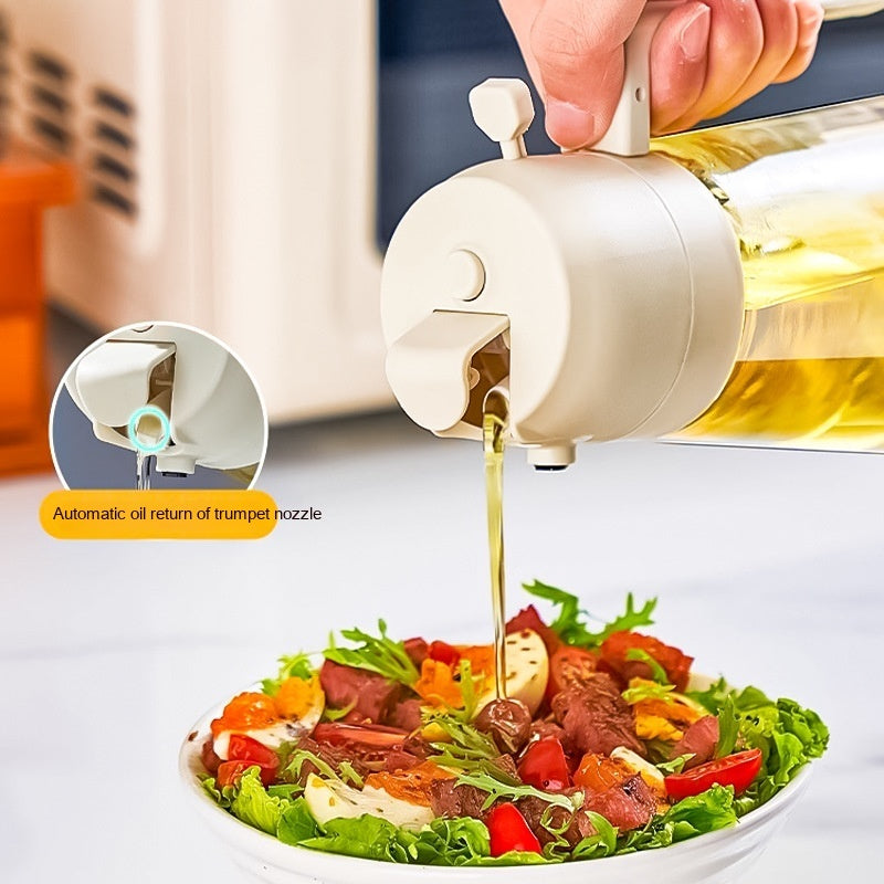 470ML Olive Oil & Vinegar Sprayer – 2-in-1 Glass Dispenser for Cooking & BBQ | Kitchen Gadget