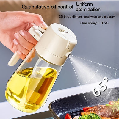 470ML Olive Oil & Vinegar Sprayer – 2-in-1 Glass Dispenser for Cooking & BBQ | Kitchen Gadget