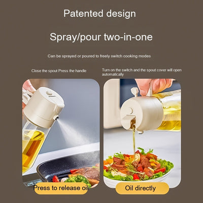 470ML Olive Oil & Vinegar Sprayer – 2-in-1 Glass Dispenser for Cooking & BBQ | Kitchen Gadget