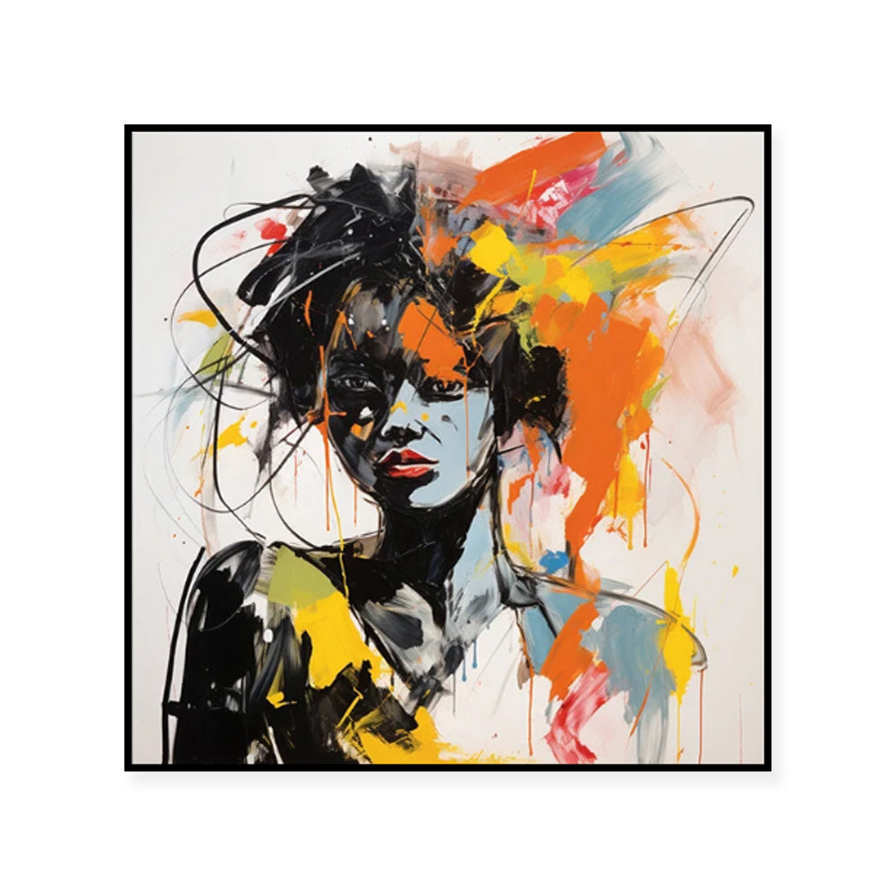 Modern Graffiti Wall Art – Banksy Portrait Oil Painting for Home & Cafe