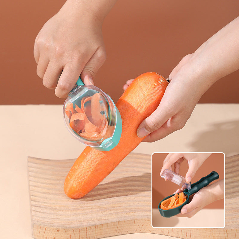 stainless steel kitchen peeler

safe fruit and vegetable peeler

kitchen gadget for peeling

modern peeling knife with lid